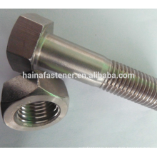 Stainless Steel 316 DIN931Hex Bolt With Nut